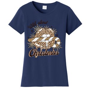 Wild About Christmas Leopard Xmas Christmas Women's T-Shirt