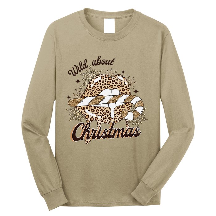 Wild About Christmas Leopard Xmas Christmas Long Sleeve Shirt