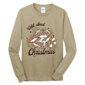 Wild About Christmas Leopard Xmas Christmas Tall Long Sleeve T-Shirt