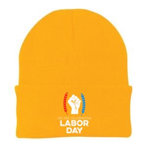 We Are Celebrating Labor Day American Holiday Novelty Gift Cute Gift Knit Cap Winter Beanie