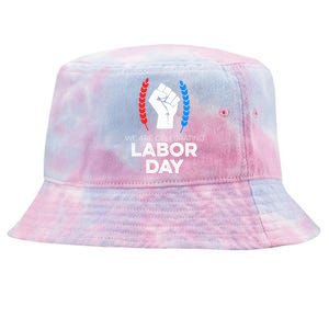 We Are Celebrating Labor Day American Holiday Novelty Gift Cute Gift Tie-Dyed Bucket Hat