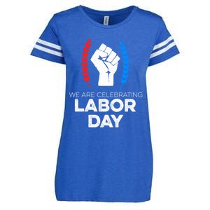 We Are Celebrating Labor Day American Holiday Novelty Gift Cute Gift Enza Ladies Jersey Football T-Shirt