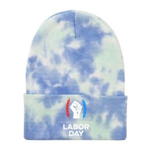 We Are Celebrating Labor Day American Holiday Novelty Gift Cute Gift Tie Dye 12in Knit Beanie