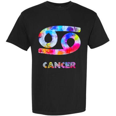 Watercolor Art Cancer Zodiac Sign Symbol Sideways 69 Garment-Dyed Heavyweight T-Shirt