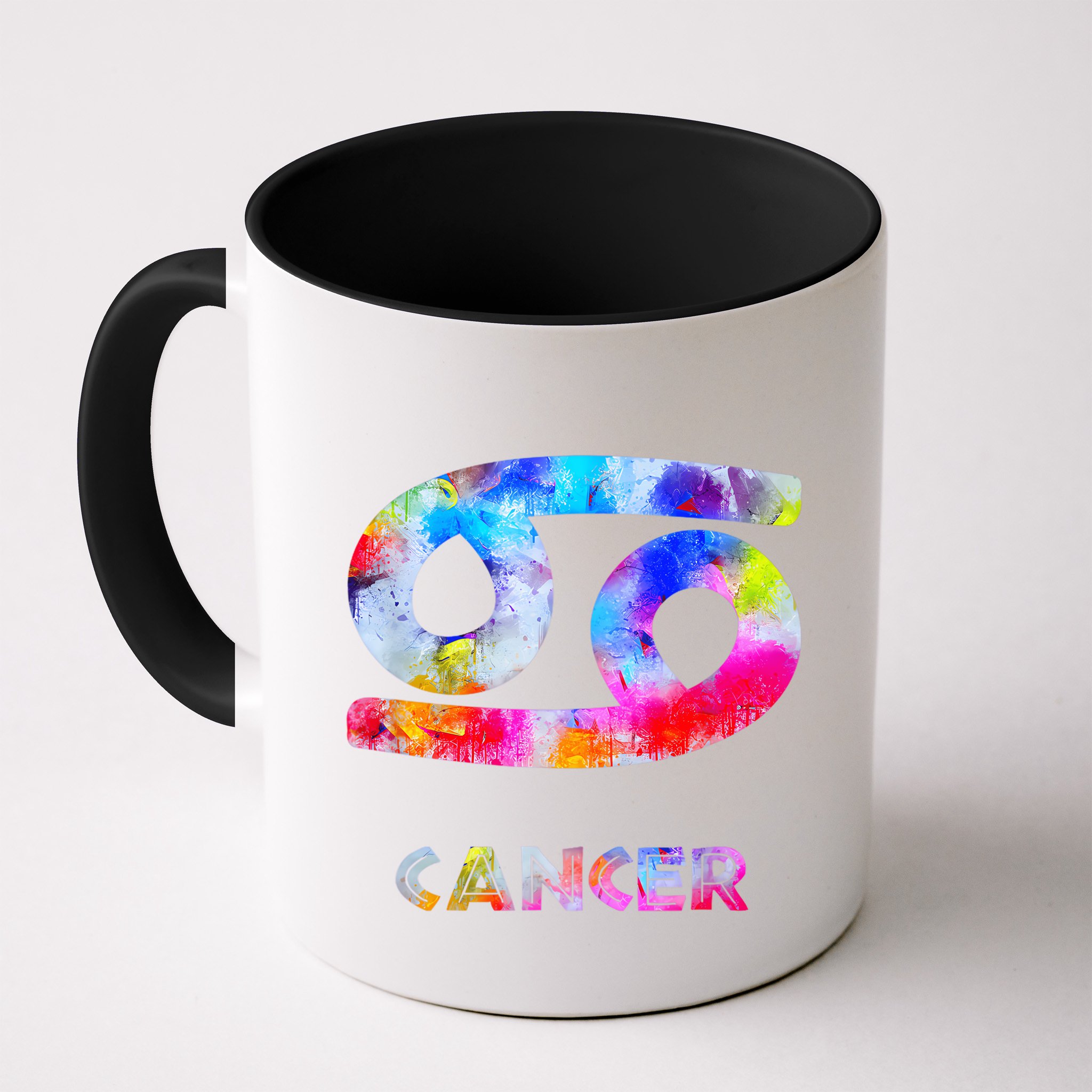 Watercolor Art Cancer Zodiac Sign Symbol Sideways 69 Mug