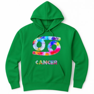 Watercolor Art Cancer Zodiac Sign Symbol Sideways 69 Hoodie