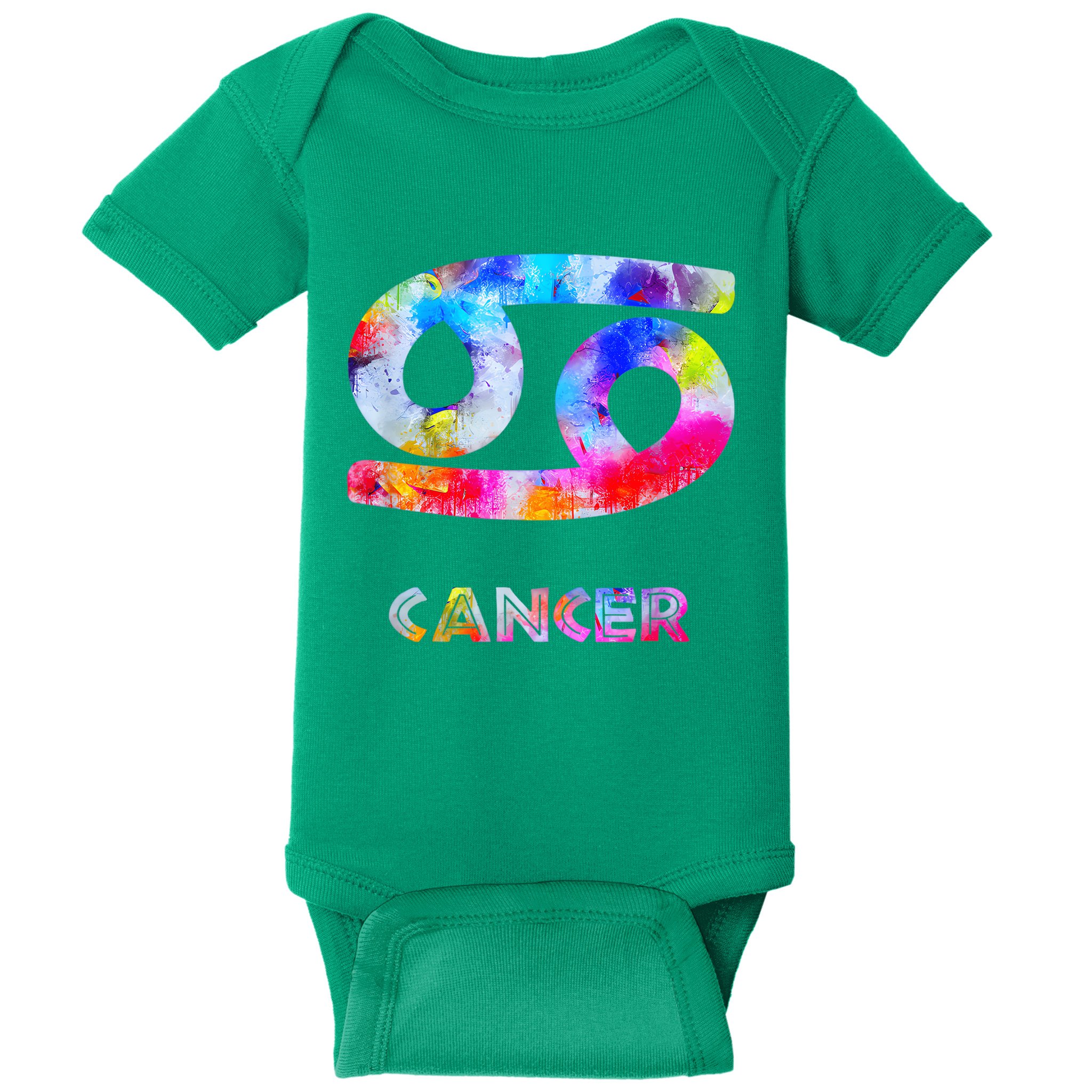 Watercolor Art Cancer Zodiac Sign Symbol Sideways 69 Baby Bodysuit