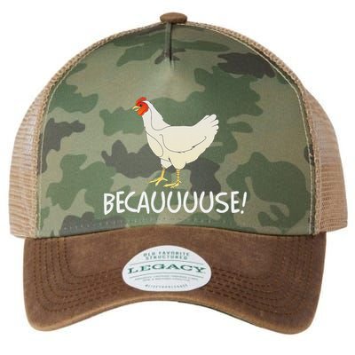 Why Are Chickens So Funny Because Funny Trending Meme Legacy Tie Dye Trucker Hat