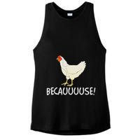 Why Are Chickens So Funny Because Funny Trending Meme Ladies PosiCharge Tri-Blend Wicking Tank