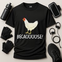 Why Are Chickens So Funny Because Funny Trending Meme Performance Shirt