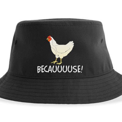 Why Are Chickens So Funny Because Funny Trending Meme Sustainable Bucket Hat