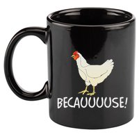 Why Are Chickens So Funny Because Funny Trending Meme 11oz C Handle Ceramic Mug