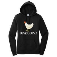Why Are Chickens So Funny Because Funny Trending Meme Women's Pullover Hoodie