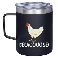Why Are Chickens So Funny Because Funny Trending Meme 12oz Stainless Steel Coffee Mug