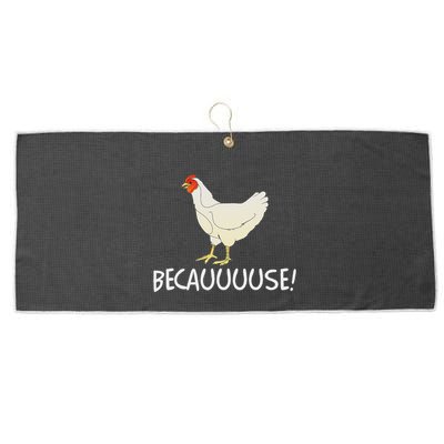 Why Are Chickens So Funny Because Funny Trending Meme Large Microfiber Waffle Golf Towel