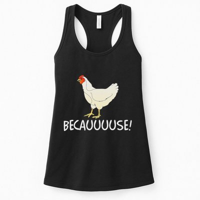 Why Are Chickens So Funny Because Funny Trending Meme Womens Tank Top