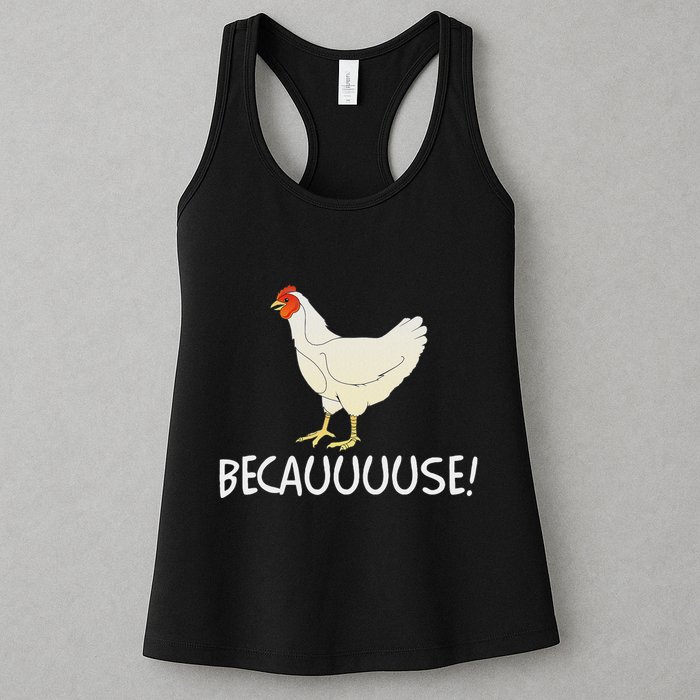 Why Are Chickens So Funny Because Funny Trending Meme Womens Tank Top