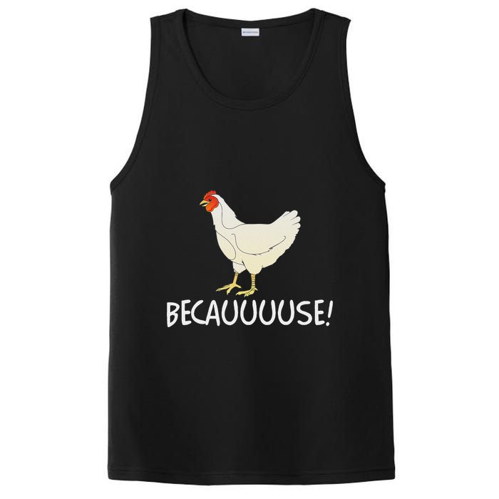 Why Are Chickens So Funny Because Funny Trending Meme PosiCharge Competitor Tank