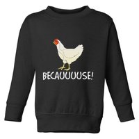 Why Are Chickens So Funny Because Funny Trending Meme Toddler Sweatshirt