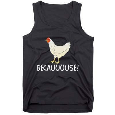 Why Are Chickens So Funny Because Funny Trending Meme Tank Top