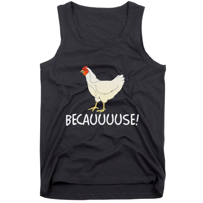 Why Are Chickens So Funny Because Funny Trending Meme Tank Top