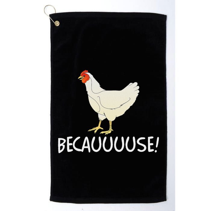 Why Are Chickens So Funny Because Funny Trending Meme Golf Towel