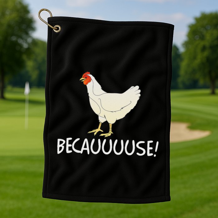 Why Are Chickens So Funny Because Funny Trending Meme Golf Towel