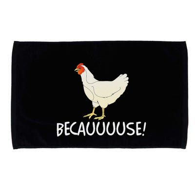 Why Are Chickens So Funny Because Funny Trending Meme Microfiber Hand Towel