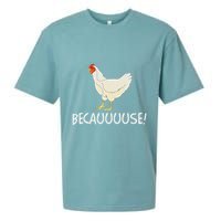 Why Are Chickens So Funny Because Funny Trending Meme Sueded Cloud Jersey T-Shirt