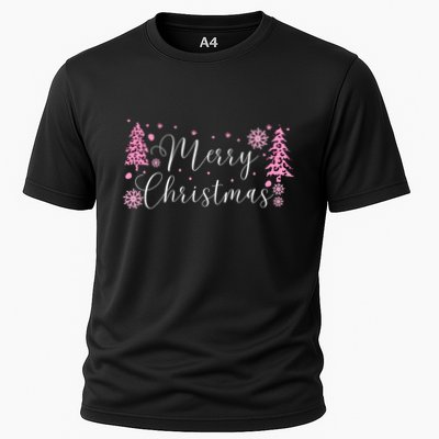 Wild About Christmas: Leopard Print Trees And Snowflake Magic Gift Performance Shirt