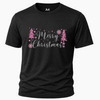 Wild About Christmas: Leopard Print Trees And Snowflake Magic Gift Performance Shirt