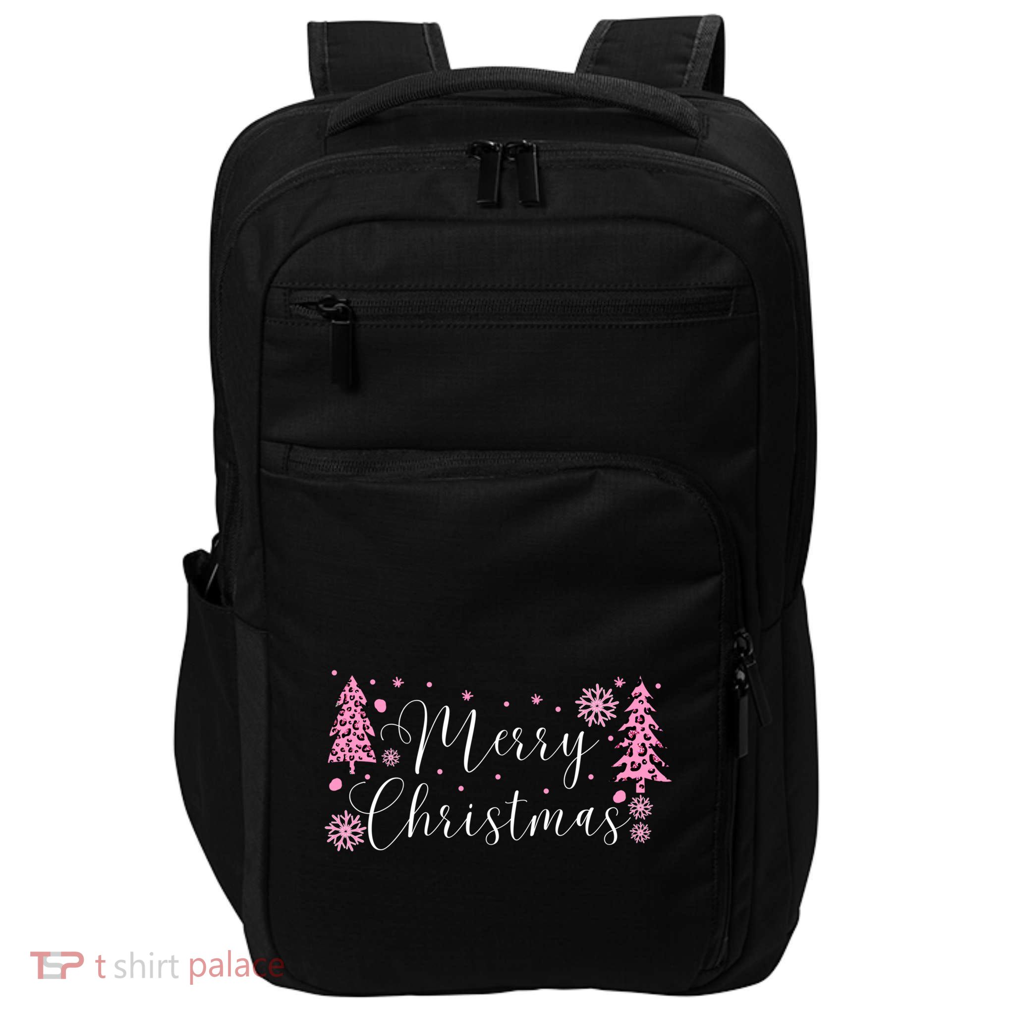 Wild About Christmas: Leopard Print Trees And Snowflake Magic Gift Impact Tech Backpack