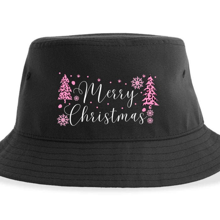 Wild About Christmas: Leopard Print Trees And Snowflake Magic Gift Sustainable Bucket Hat