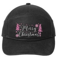 Wild About Christmas: Leopard Print Trees And Snowflake Magic Gift 7-Panel Snapback Hat