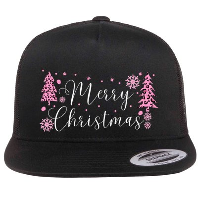 Wild About Christmas: Leopard Print Trees And Snowflake Magic Gift Flatbill Hat