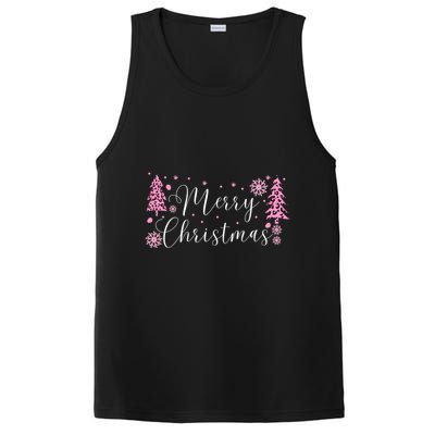 Wild About Christmas: Leopard Print Trees And Snowflake Magic Gift PosiCharge Competitor Tank