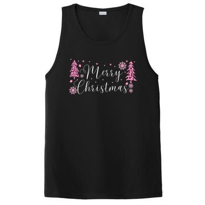 Wild About Christmas: Leopard Print Trees And Snowflake Magic Gift PosiCharge Competitor Tank