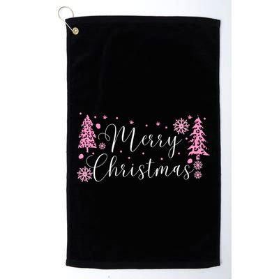 Wild About Christmas: Leopard Print Trees And Snowflake Magic Gift Golf Towel