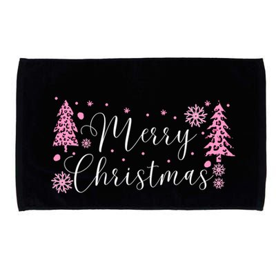 Wild About Christmas: Leopard Print Trees And Snowflake Magic Gift Microfiber Hand Towel