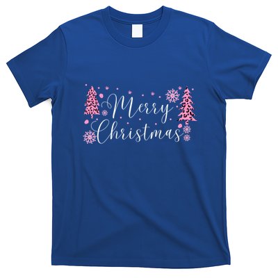 Wild About Christmas: Leopard Print Trees And Snowflake Magic Gift T-Shirt