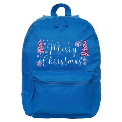Wild About Christmas: Leopard Print Trees And Snowflake Magic Gift 16 in Basic Backpack