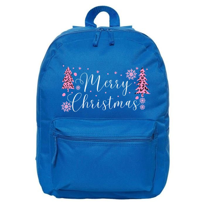 Wild About Christmas: Leopard Print Trees And Snowflake Magic Gift 16 in Basic Backpack