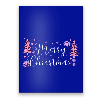 Wild About Christmas: Leopard Print Trees And Snowflake Magic Gift Poster