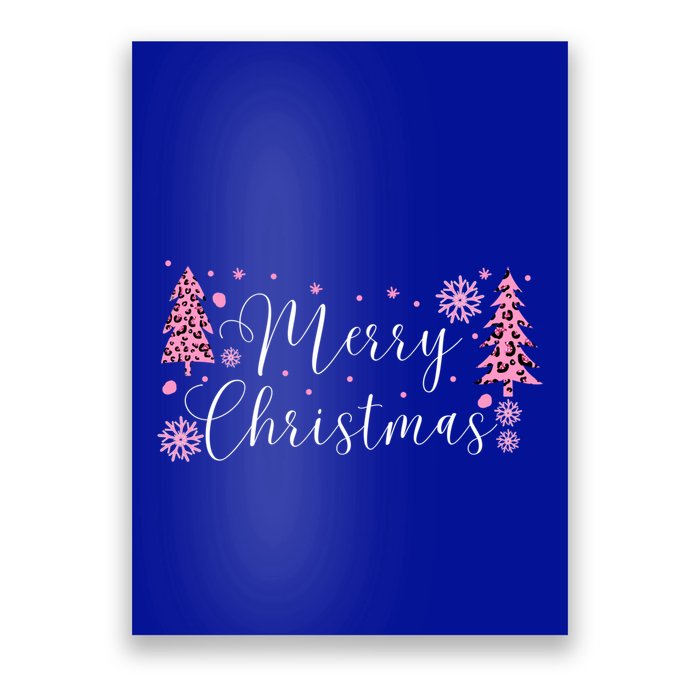 Wild About Christmas: Leopard Print Trees And Snowflake Magic Gift Poster