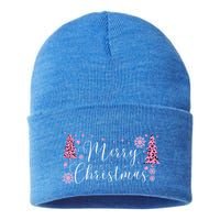 Wild About Christmas: Leopard Print Trees And Snowflake Magic Gift Sustainable Knit Beanie