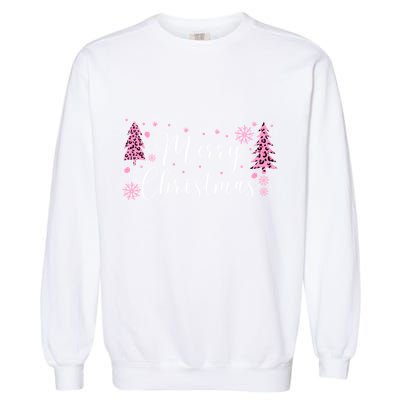 Wild About Christmas: Leopard Print Trees And Snowflake Magic Gift Garment-Dyed Sweatshirt