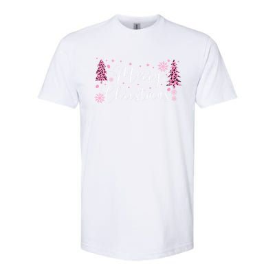 Wild About Christmas: Leopard Print Trees And Snowflake Magic Gift Softstyle CVC T-Shirt