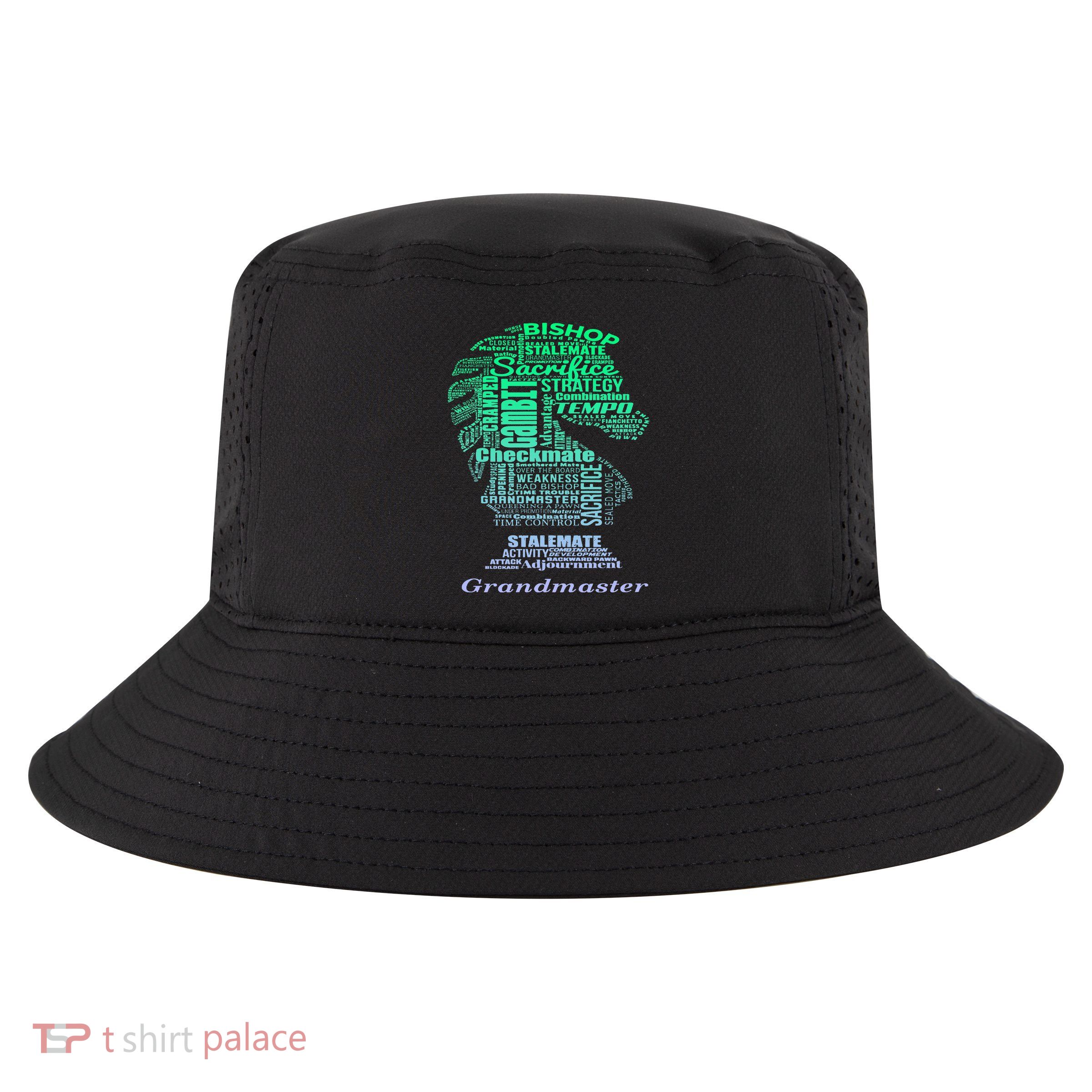 Word Art Chess Piece for Chess Player Bishop Chess Cool Comfort Performance Bucket Hat