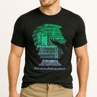 Word Art Chess Piece for Chess Player Bishop Chess Performance Shirt
