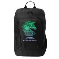 Word Art Chess Piece for Chess Player Bishop Chess City Backpack